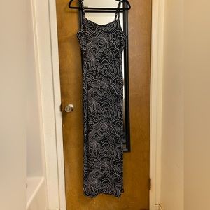 Full Length Black and White Maxi Dress